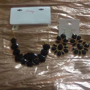 Black onyx jewelry set.